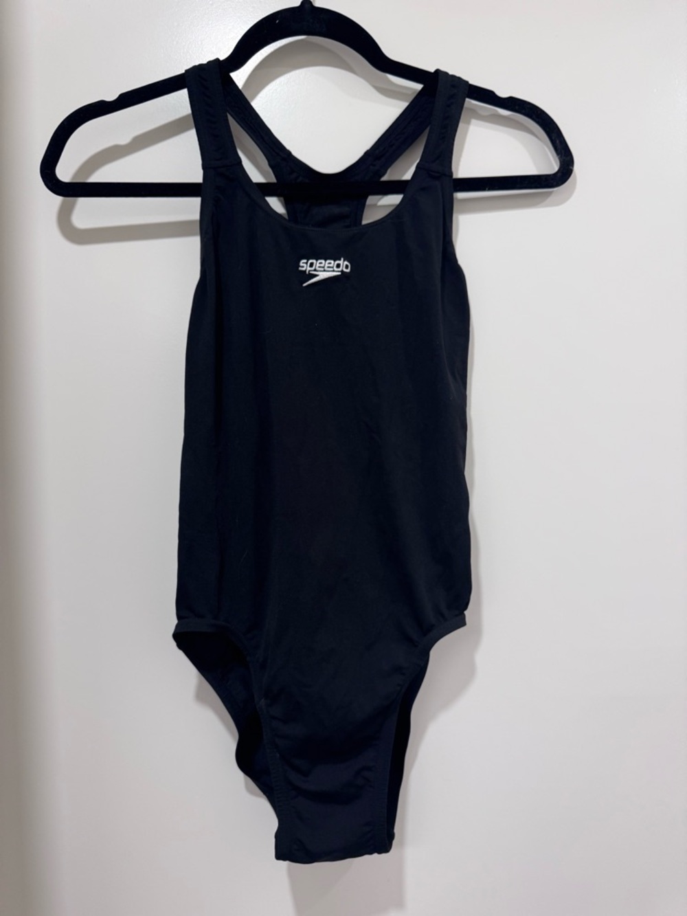 3/$65 SWIM Speedo Black Classic Racerback One-Piece